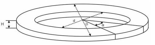 Рис.1. Чертеж диска фрикционного 175х120х5