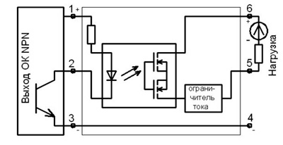 Рис.1 Схема подключения преобразователя PSA-NPN-D