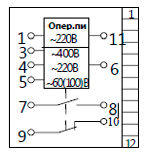 Рис.1. Схема подключения реле НЛ4