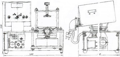 Рис.1. Чертеж машины испытательной 04116А