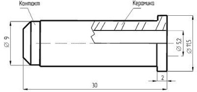 Рис.1. Чертеж универсального контактного устройства КУ-30М