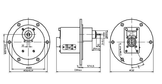 Рис.1. Чертеж реле РС-Э-14