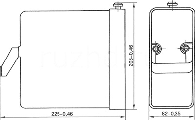 Рис.1. Габаритный чертеж реле ТШ-65 (ТШ-65В2М) 