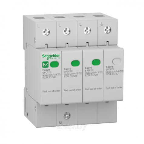 EZ9L33720 Ограничитель перенапряжения Schneider Electric EASY9 3П+H 20кА 400В фото 1