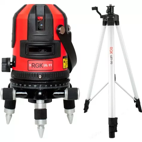 Лазерный уровень RGK UL-11 + штатив RGK LET-170 фото 1